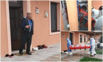Barbatul cu coronavirus din Timisoara, luat de acasa cu izoleta. Omul astepta paramedicii in pragul usii, fumand o tigara Barbatul cu coronavirus din Timisoara, luat de acasa cu izoleta. Omul astepta paramedicii in pragul usii, fumand o tigara