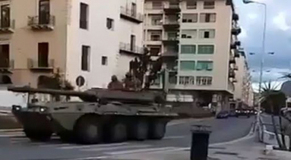 Italia e aproape blocata. Tancuri pe strazi, detinuti evadati si milioane de oameni inchisi in case