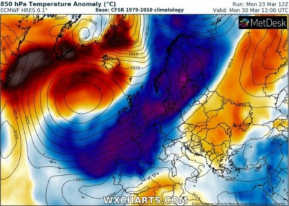 Val de aer arctic in Europa. Harta zonelor afectate