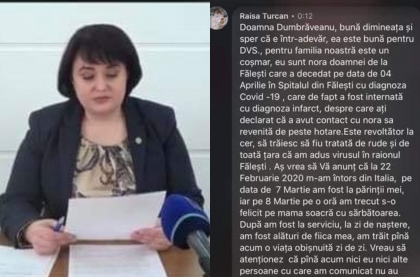 Nora unei femei, rapuse de COVID-19, acuza autoritatile de informatii false: Nu pot merge la inmormantare. Toti ma acuza ca am adus virusul in sat