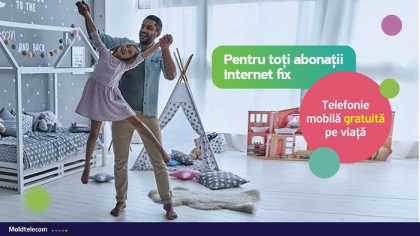 Abonament de telefonie mobila gratuit pe viata, abonatilor de internet fix Moldtelecom Abonament de telefonie mobila gratuit pe viata, abonatilor de internet fix Moldtelecom