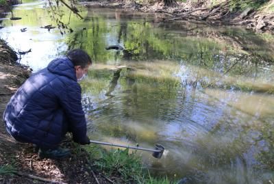 Este sau nu toxica substanta verde devarsata in raul Bac. Agentia de Mediu a prelevat probe - GALERIE FOTO Este sau nu toxica substanta verde devarsata in raul Bac. Agentia de Mediu a prelevat probe - GALERIE FOTO
