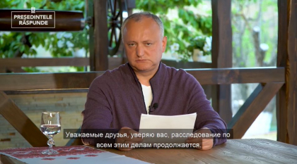 Igor Dodon, despre revenirea lui Vlad Plahotniuc: "De la aeroport, pleaca deodata la puscarie. Alte variante nu-s" - VIDEO Igor Dodon, despre revenirea lui Vlad Plahotniuc: "De la aeroport, pleaca deodata la puscarie. Alte variante nu-s" - VIDEO