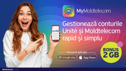 Descarca sau actualizeaza noua versiune a aplicatiei MyMoldtelecom si primesti BONUS 2GB