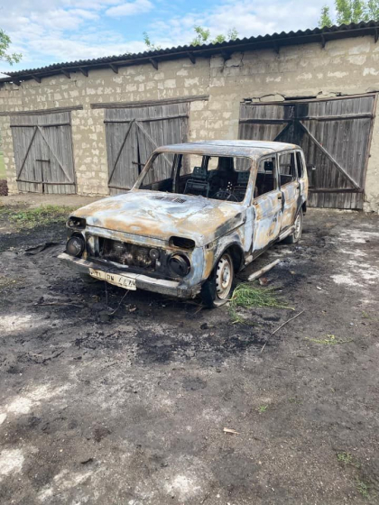Masina de serviciu a primariei Negureni - incendiata si distrusa in totalitate. Ce spune primarul localitatii - FOTO
