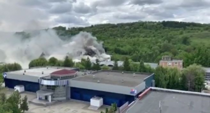 Incendiu de proportii in capitala. Arde Moldexpo: noua autospeciale - la fata locului - VIDEO