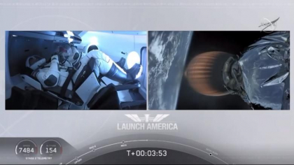SpaceX si NASA, lansare reusita. Astronautii Doug Hurley si Bob Behnken se indreapta catre Statia Spatiala Internationala - VIDEO