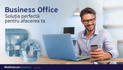 Business Office de la Moldtelecom – solutia potrivita pentru dezvoltarea infrastructurii de comunicatii a afacerilor mici si mijlocii. Business Office de la Moldtelecom – solutia potrivita pentru dezvoltarea infrastructurii de comunicatii a afacerilor mici si mijlocii.