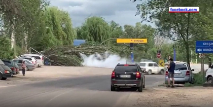 Pompierii au prevenit o explozie de proportii pe soseaua Balcani, dupa ce un copac a fost doborat de vant peste un rezervor cu gaz lichefiat Pompierii au prevenit o explozie de proportii pe soseaua Balcani, dupa ce un copac a fost doborat de vant peste un rezervor cu gaz lichefiat
