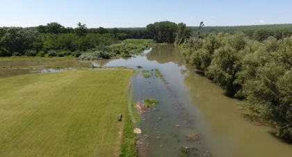 Localitatea Speia din Anenii noi - inundata. Satul, vazut din zborul unei pasari - VIDEO