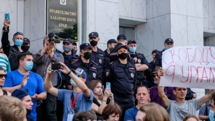 Rusia. 40 000 de oameni au strigat "Putin, demisia" in timpul protestelor fata de arestarea unui guvernator din Orientul Indepartat