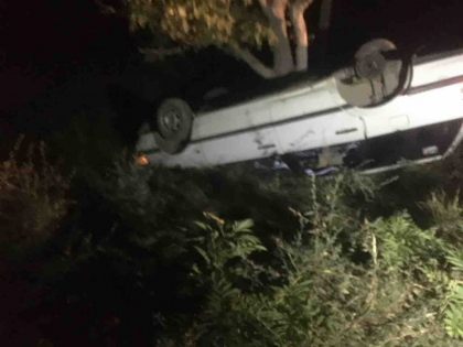 Un tanar a fost scos dintre fiarele automobilului, dupa ce s-a izbit intr-un copac la Ungheni - FOTO