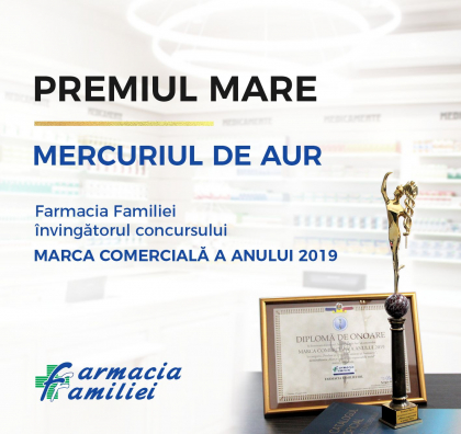 Farmacia Familiei - invingatorul concursului "Marca Comerciala a Anului 2019"