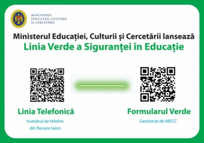 Elevii si profesorii pot primi suport in situatiile de criza privind Covid-19. MECC a lansat Linia Verde a Sigurantei in Educatie Elevii si profesorii pot primi suport in situatiile de criza privind Covid-19. MECC a lansat Linia Verde a Sigurantei in Educatie