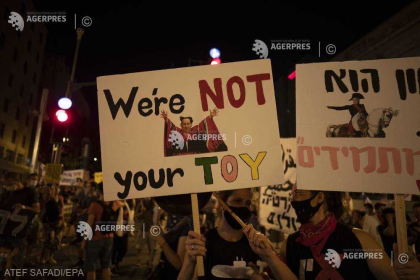 Israel: Prima manifestatie anti-Netanyahu, la Ierusalim, dupa impunerea carantinei Israel: Prima manifestatie anti-Netanyahu, la Ierusalim, dupa impunerea carantinei