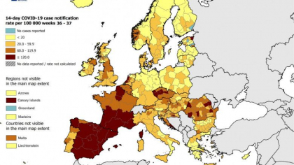 HARTA care arata cat de grava este evolutia pandemiei in Romania in raport cu celelalte tari UE. Este pe primul loc la rata deceselor HARTA care arata cat de grava este evolutia pandemiei in Romania in raport cu celelalte tari UE. Este pe primul loc la rata deceselor