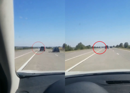 Iresponsabil la volan. Cum a fost surprins un sofer pe traseul Chisinau-Bacioi - VIDEO