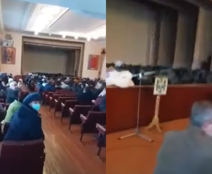 Agitatie electorala in ziua tacerii. La Floresti, reprezentantii PSRM ar fi organizat o sedinta cu alegatorii: "Pe scena sunt sacose negre" - VIDEO