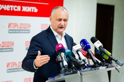 Igor Dodon: "Ii indemn pe toti la calm, indiferent de rezultatele alegerilor"
