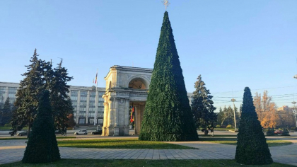 Bradul de Craciun a fost instalat in centrul capitalei si urmeaza a fi decorat. Cand va fi inaugurat Bradul de Craciun a fost instalat in centrul capitalei si urmeaza a fi decorat. Cand va fi inaugurat