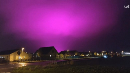 Cerul a devenit brusc violet. Cum se explica straniul fenomen observat intr-un oras din Suedia - FOTO Cerul a devenit brusc violet. Cum se explica straniul fenomen observat intr-un oras din Suedia - FOTO