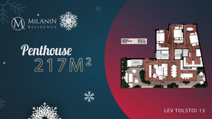 MilaniN: Penthouse de 217m2 în Complexul Lev Tolstoi cu vedere panoramică!