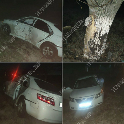 Accident grav pe un drum din Tiraspol. Un taximetrist a ajuns la spital, dupa ce s-a izbit cu masina intr-un copac: in automobil se aflau doi pasageri