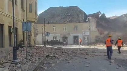 Croatia, lovita de un nou cutremur, de 6.4, mai multe cladiri s-au prabusit. Seismul s-a simtit si in Italia - VIDEO