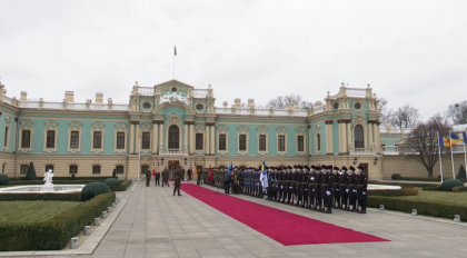Vizita Maiei Sandu la Kiev: ceremonia oficiala de intalnire - VIDEO