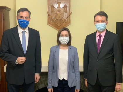 Maia Sandu a avut o intrevedere cu membrii Parlamentului European: "Prin cooperarea cu partenerii europeni Moldova poate reusi sa atenueze impactul crizei economice si sanitare"