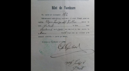 Cum arata un bilet de vaccinare in 1906. “A trait 85 de ani, desi a fost vaccinata” Cum arata un bilet de vaccinare in 1906. “A trait 85 de ani, desi a fost vaccinata”