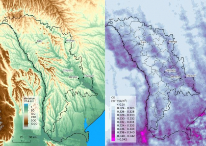 Studiu, realizat pentru prima data in Moldova. Vedere din spatiu asupra aerului pe care il respiram in Chisinau, dar si in intreaga tara. Cat este de curat 