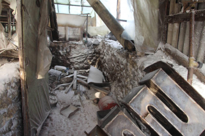 Imagini de la explozia din Ungheni. Sera - distrusa in totalitate: proprietarul firmei a murit, iar angajatul acestuia - transportat la spital - FOTO