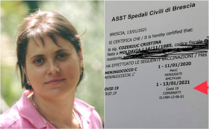 „M-am vaccinat benevol. Spre deosebire de virus, vaccinul nu ucide.” Experienta Cristinei Cozeriuc din epicentrul focarului de COVID-19 din Italia
