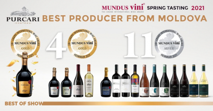 Vinaria Purcari, desemnata „Cel mai bun producator de vinuri din Moldova” la Mundus Vini 2021