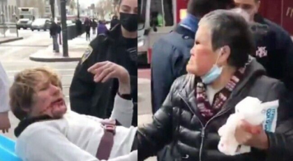 O femeie de 76 de ani, atacata pe strada, l-a surprins pe agresor. Tanarul, dus la spital cu fata plina de sange - VIDEO O femeie de 76 de ani, atacata pe strada, l-a surprins pe agresor. Tanarul, dus la spital cu fata plina de sange - VIDEO