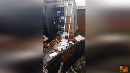 Incendiu in Piata Centrala din Comrat. Mai multe gherete cu marfa - cuprinse de flacari - VIDEO