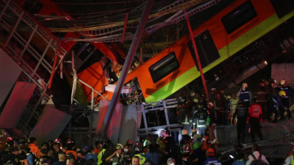 Cel putin 13 morti si 70 de raniti dupa ce un pasaj de la metroul din Mexico City s-a prabusit sub greutatea vagoanelor de tren - VIDEO