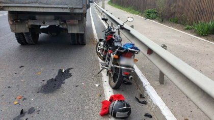 Accident bizar la Orhei. Ce s-a intamplat cu un motociclist: soferul spune ca nu era beat - FOTO