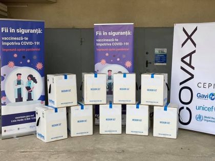 Inca 50.310 doze de vaccin Pfizer au ajuns in Republica Moldova. In curand ele vor fi distribuite in centrele de vaccinare din tara Inca 50.310 doze de vaccin Pfizer au ajuns in Republica Moldova. In curand ele vor fi distribuite in centrele de vaccinare din tara
