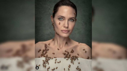 Frumoasa Hollywoodului, Angelina Jolie a fost protagonista unui experiment neobisnuit. Actrita a realizat recent o sedinta foto in care a fost nevoita sa stea acoperita de albine Frumoasa Hollywoodului, Angelina Jolie a fost protagonista unui experiment neobisnuit. Actrita a realizat recent o sedinta foto in care a fost nevoita sa stea acoperita de albine