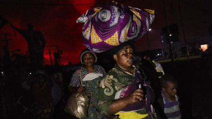  Panica in Congo dupa ce vulcanul Nyiragongo a erupt brusc si puternic. Guvernul a ordonat evacuarea in masa a orasului Goma