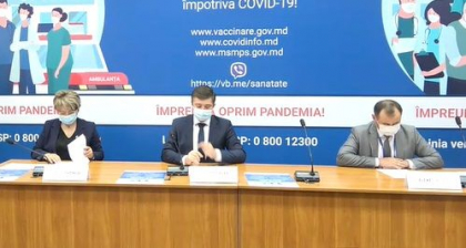 Conferinta de presa organizata de Ministerul Sanatatii, Muncii si Protectiei Sociale privind procesul de vaccinare impotriva COVID-19 in RM