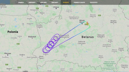 Un avion din Belarus care decolase spre Barcelona s-a intors la Minsk, dupa ce s-a invartit in aer fara sa intre in spatiul aerian UE Un avion din Belarus care decolase spre Barcelona s-a intors la Minsk, dupa ce s-a invartit in aer fara sa intre in spatiul aerian UE