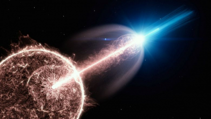 O explozie masiva de radiatii gamma a fost observata in detaliu de astronomi: „Au loc cand o stea colapseaza si devine o gaura neagra”