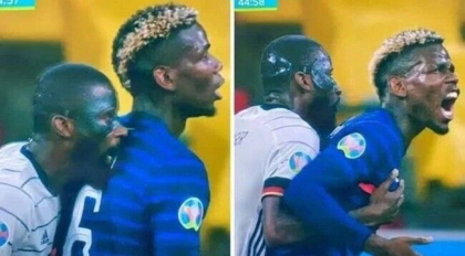 Moment controversat in timpul partidei Franta - Germania. Paul Pogba a acuzat ca a fost muscat de un adversar - VIDEO Moment controversat in timpul partidei Franta - Germania. Paul Pogba a acuzat ca a fost muscat de un adversar - VIDEO