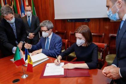 Maia Sandu, la Roma: moldovenii care au munci in Italia vor putea primi pensia italiana in Moldova si invers