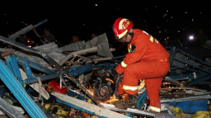 O cladire s-a prabusit in China. 5 morti si mai multi raniti O cladire s-a prabusit in China. 5 morti si mai multi raniti