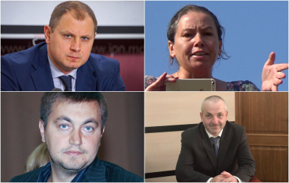 Stefan Gligor de la Partidul Schimbarii, Svetlana Chesari de la Partidul Noua Optiune Istorica, Veaceslav Platon - reprezentantul unicului candidat independent si Igor Cujba de la POM - la dezbaterile electorale “Te votezi la PRO TV"