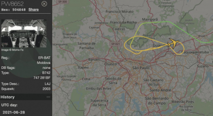 Momentul in care un avion al unei companii aeriene din Moldova evita ciocnirea cu o alta aeronava, pe un aeroport din Brazilia - VIDEO